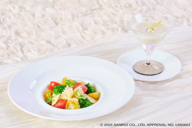 The Hello Kitty Princess Afternoon Tea features character-inspired sweets, including a Kitty-shaped shortcake and tiara-topped mousse, offering a royal and photogenic dessert experience.